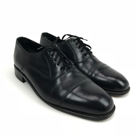 Florsheim Mens Flexibles Black Leather Oxfords 9.5